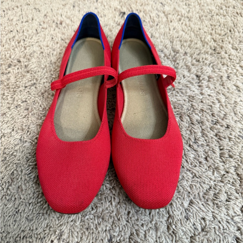 Rothy’s Red Mary Jane Flats